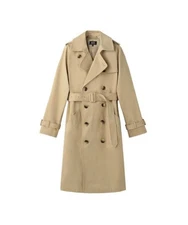 A.P.C. Beige Cotton Trench Coat 36 S Mint Unused Fashion Outerwear