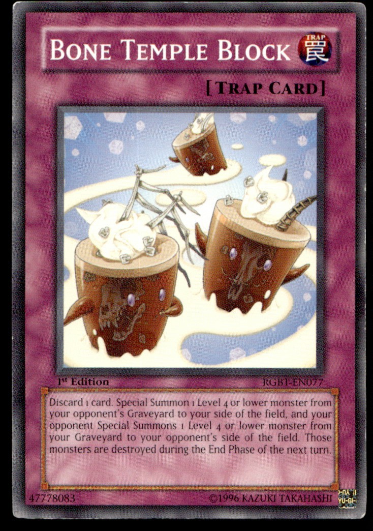 Bone Temple Block - RGBT-EN077 - 1st Edition -  YuGiOh