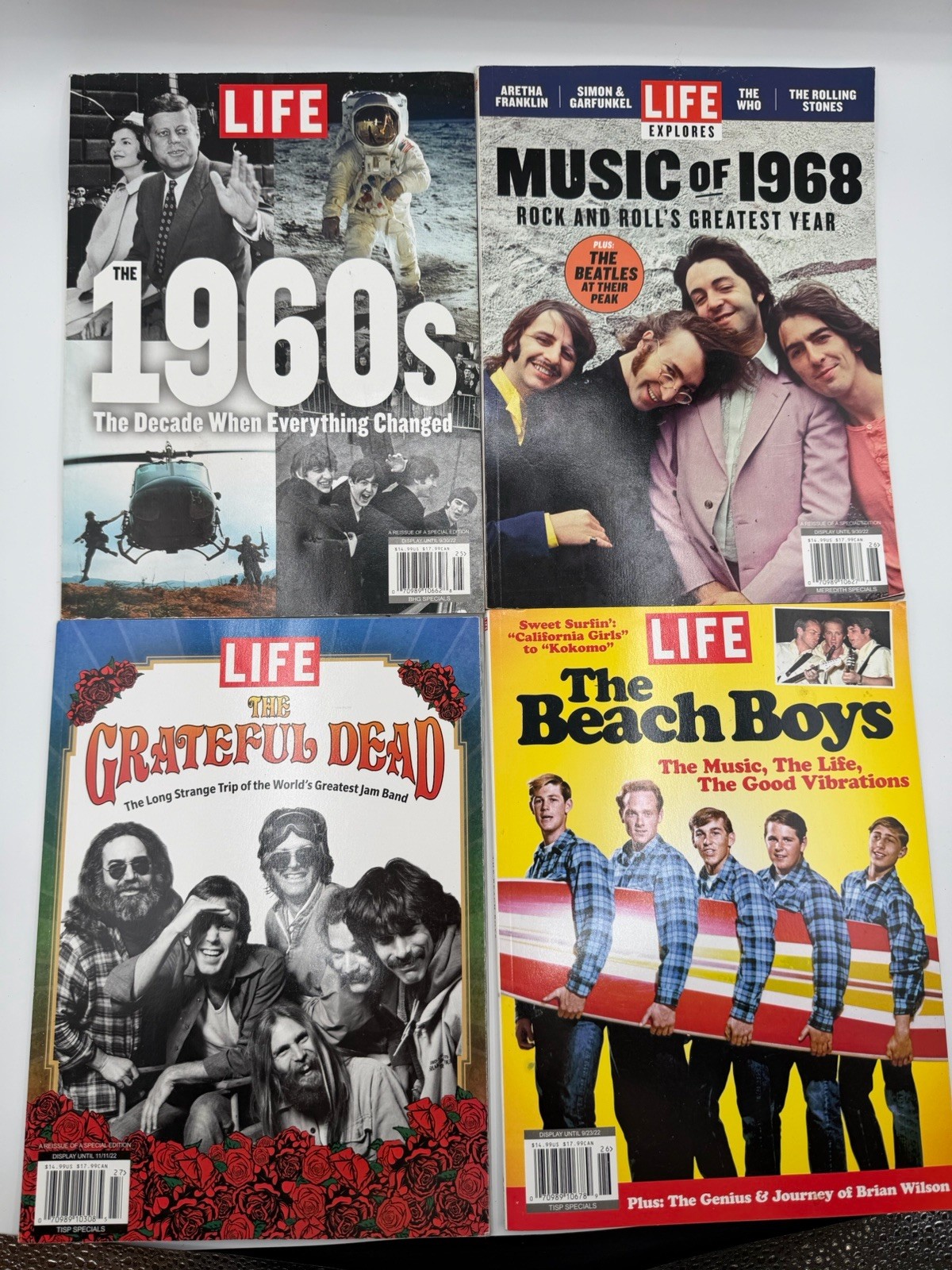 LIFE Magazine Lot of 4– The Beatles, Grateful Dead, 1968 Music, 1960s History