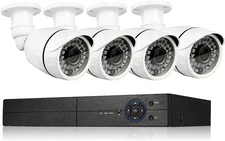 4 Channel Security Camera System 1080P Lite DVR and (4) 2.0MP 1080P Weatherproof
