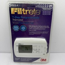 FILTRETE ONE TOUCH  7 DAY PROGRAMMABLE 3M22 THERMOSTAT- NEW/SEALED 84615 00082