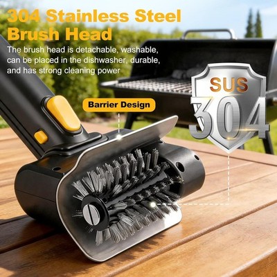 Elektrische Grillbürste 3-Stufen 360° Verstellbar Outdoor Raucher Grillroste BBQ