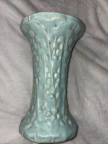 Vintage Nelson McCoy Pottery Basketweave Pedestal Base 13” RARE