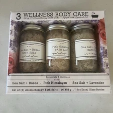 Lavender Rose And Pink Himalayan Bath Salts 3 16 Oz Jars Botanicals & Wellness