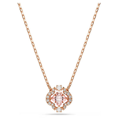 Swarovski funkelnde Tanzblume Halskette, roségoldfarben - neu
