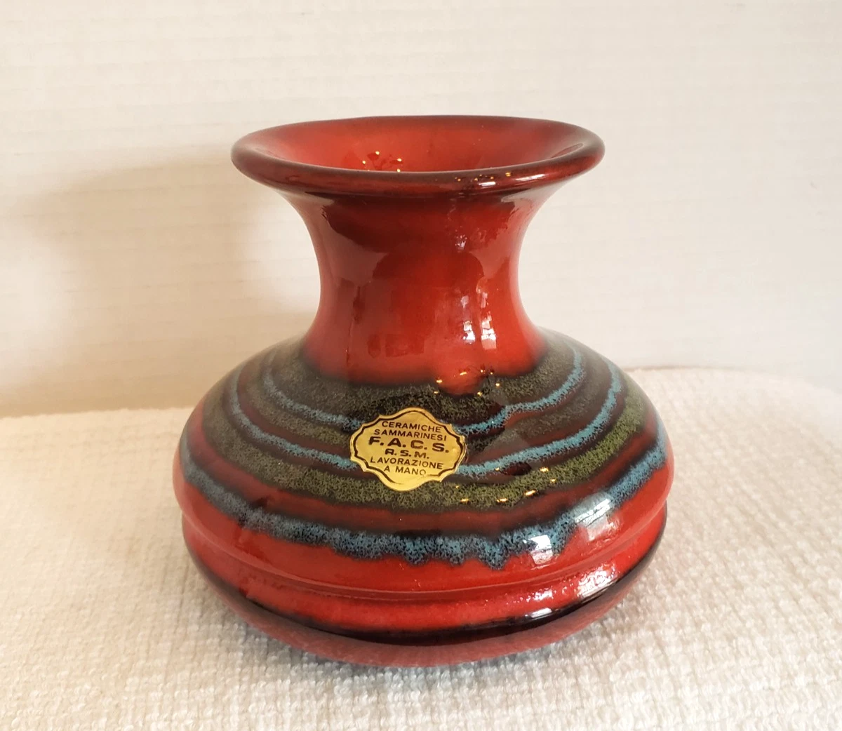 意大利花瓶意大利艺术玻璃| eBay