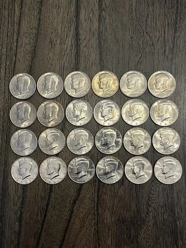 1971-1997 Kennedy Uncirculated Half Dollar 24-coin lot, Nice Coins.