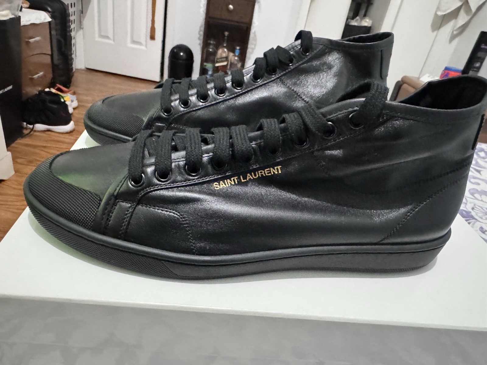 Saint Laurent Paris SL 39 sneaker medio alto nero taglia 42 5