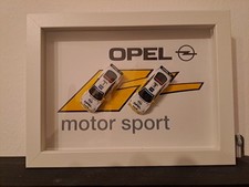 3D-Bilderrahmen mit 2x Opel Calibra V6 4x4 DTM 1995 - 1/87