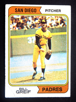 Bill Greiff  #102 Topps 1974 Baseball Card (San Diego Padres) 