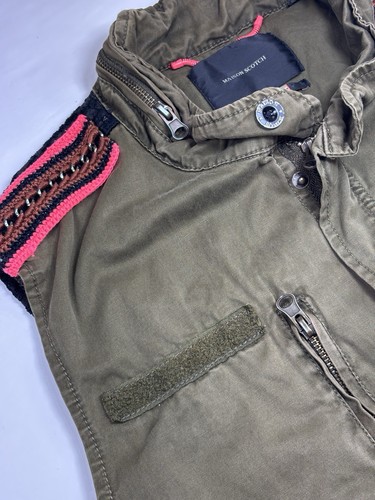 Gilet utility Maison Scotch by Scotch & Soda Cargo verde oliva coulisse media - Foto 10 di 15