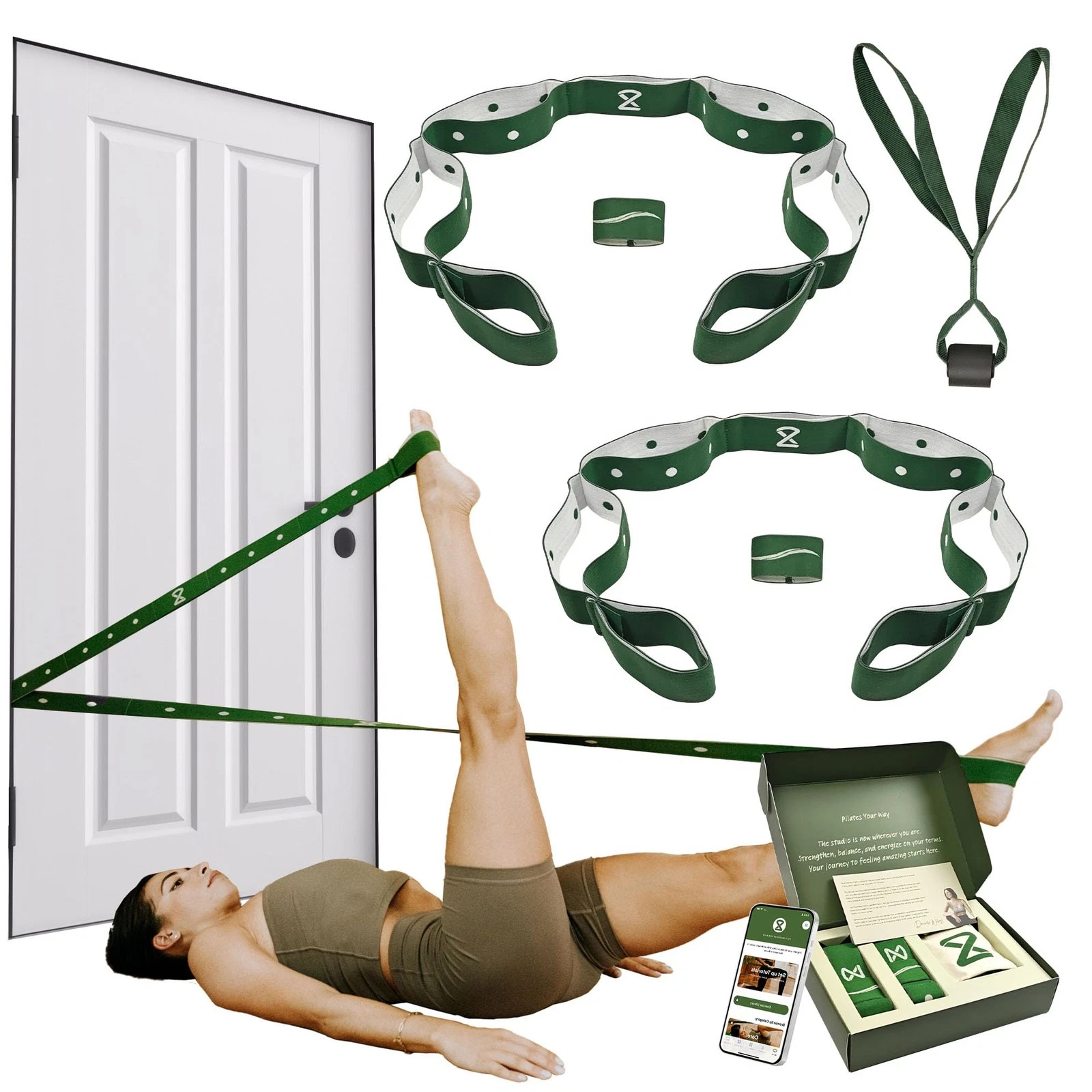 Two8 Bands Pilates in a Box -Workout Resistance Bands For Working Out Women &...