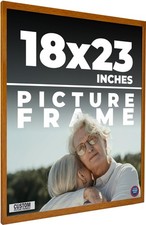 18x23 Honey Brown Real Wood Picture Frame Width 0.75 inches  Interior Frame Dep