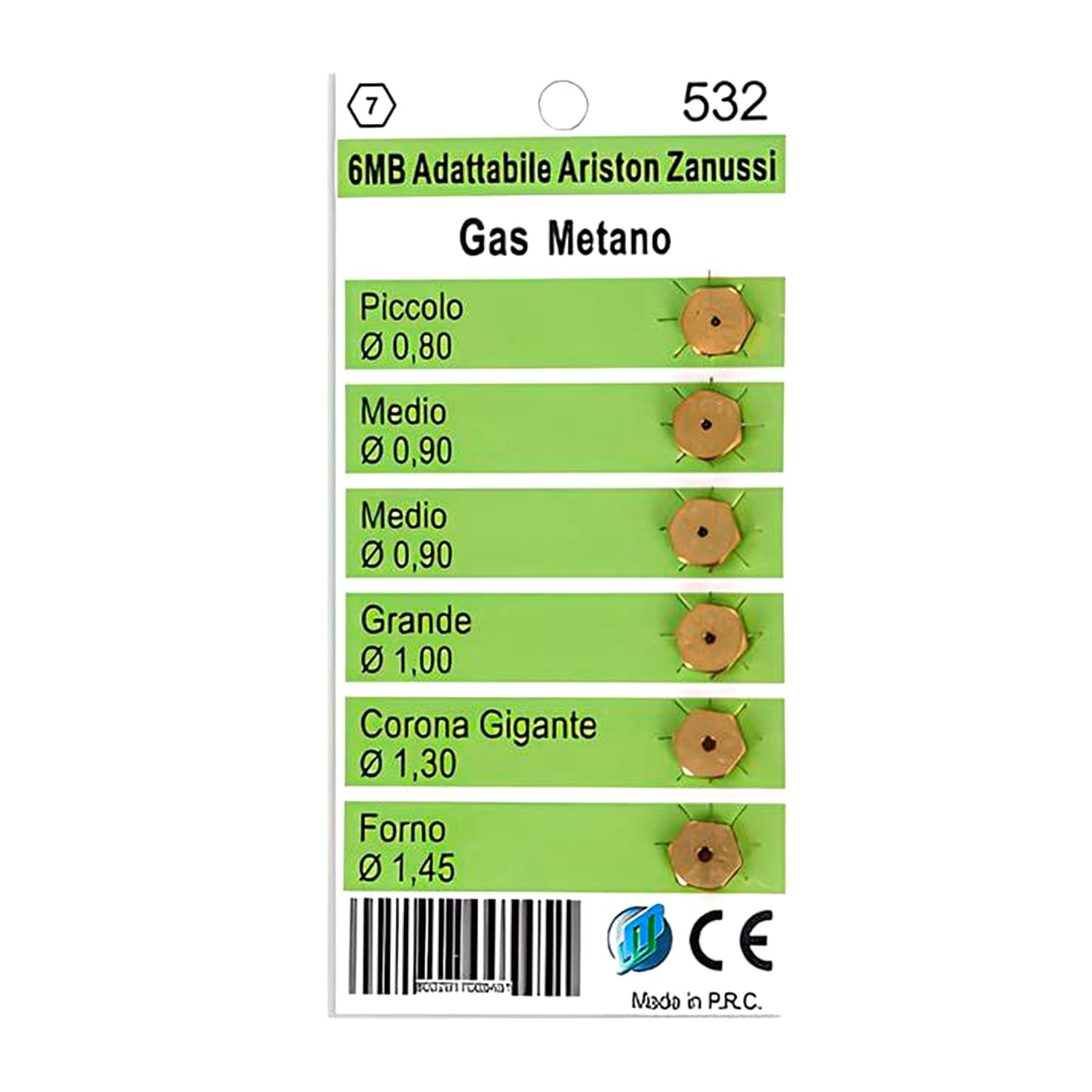 Injecteur gaz 6mb méthane Ø 0,80-1,45 mm pour réguler la flamme de votre plaque