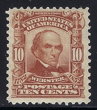U.S., 1903, Scott #307, 10c Daniel Webster,, Mint, O.G., L.H., V.F.