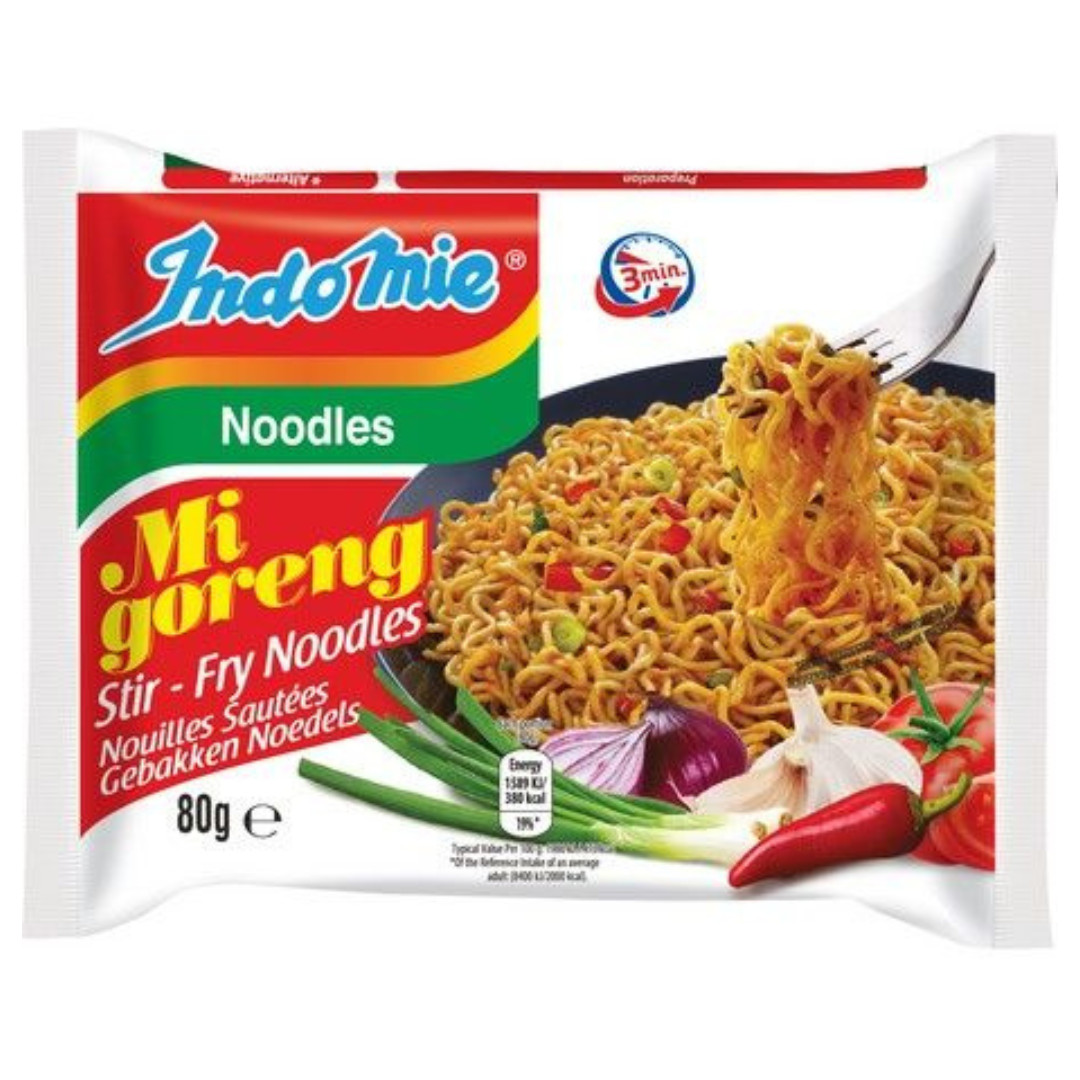 40 x 80g Indo Mie Instantnudeln Mi Goreng Flavour Instand Nudelsuppe IndoMie
