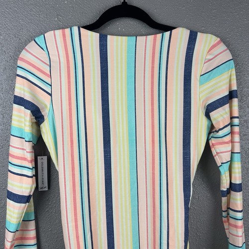 NWT Celebrity Pink Keyhole Surf One Piece Long Sleeve Swimsuit Size Medium 7-9 - Picture 10 of 12