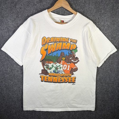 Vintage Tennessee Volunteers Shirt Mens Large White 90s Funny Cartoon University
