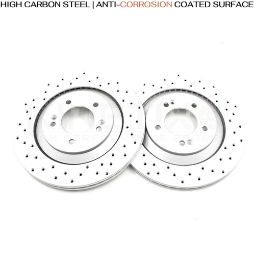 FOR HYUNDAI i30N 2.0N FRONT REAR DRILLED PERFORMANCE BRAKE DISCS SET 345mm 314mm - Picture 11 of 17