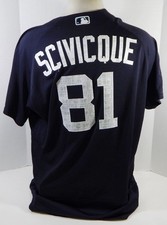 2016 Detroit Tigers Kade Scivicque #81 Game Used Navy Jersey Spring Training P 3