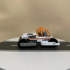 Matchbox #70 Road Roller White & Orange w/Black Wheels Road Work Equipment NM