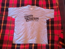 VINTAGE OGDEN UTAH UNION STATION T SHIRT XL GREEN USA MADE SINGLE STITCH 90'S