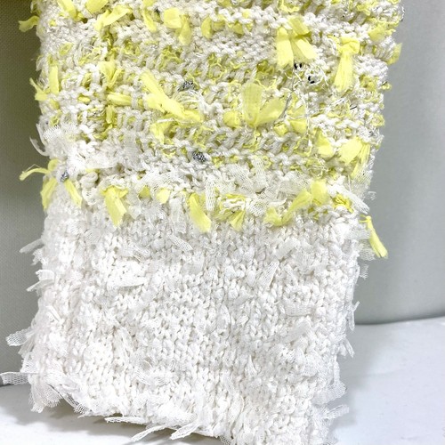 Cardigan Balmain En Tweed Jaune Et Blanc - Taille 42 FR/10 US, Neuf étiqueté