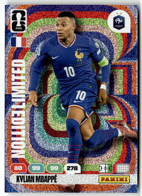 mbappe limited edition card Panini FIFA World Cup Adrenalyn 2026 No. Kylian Mbappe Limited Edition