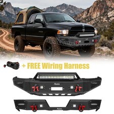 For 1994-2001 2002 Dodge Ram 1500 2500 3500 Front Rear Bumper With Winch Plate For 1994-2001 2002 Dodge Ram 1500 2500 3500 Front Rear Bumper With Winch Plate