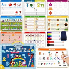 RichBoy Dry Erase Workbooks, Activity Books with Tracing, Coloring, Drawing...