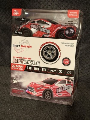 Power Craze Drift Master 20mph+ Rc Car New In Box 1:24 Scale