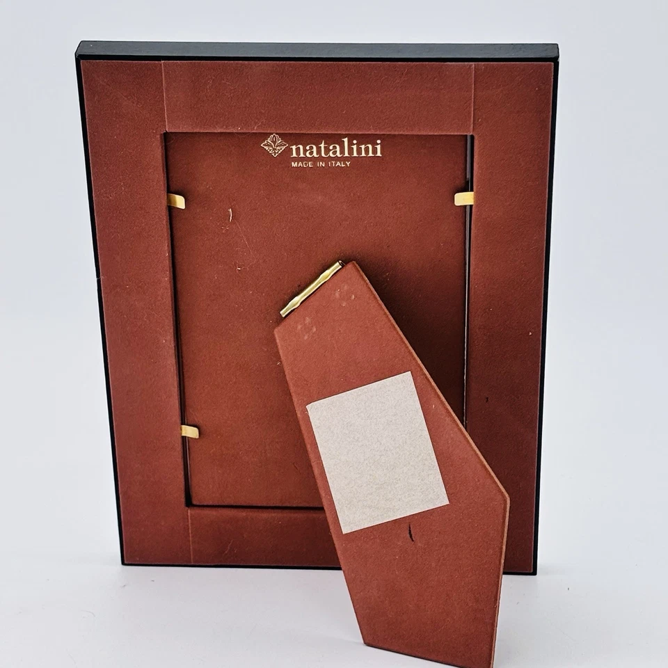 Natalini 4x6 Photo Frame Black With Mother of Pearl Inlay Design Handmade Italy - Image 4 of 4