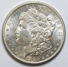 1880-S $1 Morgan Silver Dollar Uncirculated - RAW - Great Cartwheel Luster