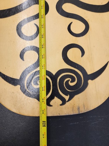 Vintage Tribal Octopus Surf Boogie Board Wood Rare 35.5x19.5” - Picture 10 of 12