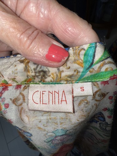 Cienna Silk Tg S - Pullover floreale vibrante tunica boho artistico - Foto 13 di 14