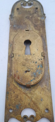 Antique / Vintage Victorian Pocket Door Plate Pull Old Brass Door Hardware - Picture 10 of 11