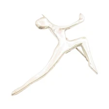 925 Sterling Silver Vintage Brooch ANTONIA PINEDA Gymnast Figural Pin  BP11907