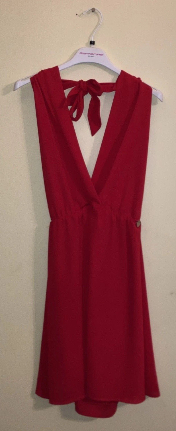 Fornarina Avaris Mini Dress - Rosso Red -!Size: S- Spring/Summer 2019