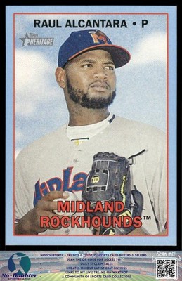 2016 Topps Heritage Minor League #115 Raul Alcantara SN /99 Blue 2.2J