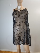 Vintage Undercover Wear Black Nightgown Style CA11030 Embroidered Size 40