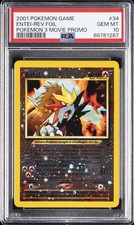 2001 POKEMON GAME MOVIE POKEMON 3 MOVIE PROMO #34 ENTEI-REVERSE FOIL PSA 10
