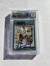 MARC-ANDRE FLEURY SIGNED ROOKIE CARD 2003-04 TOPPS RC BAS BECKETT 10 AUTO. rookie card picture