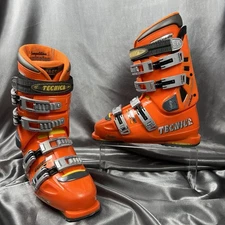 Tecnica TNT Explosion 8 Carbon Race Ski Boots Men's 7.5 / Mondo 25.5 Orange AVS