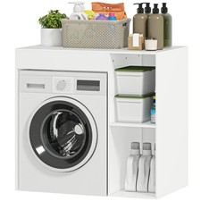 HOMCOM Mobile per Lavatrice e Asciugatrice con 2 Ripiani 96x60x95cm Bianco
