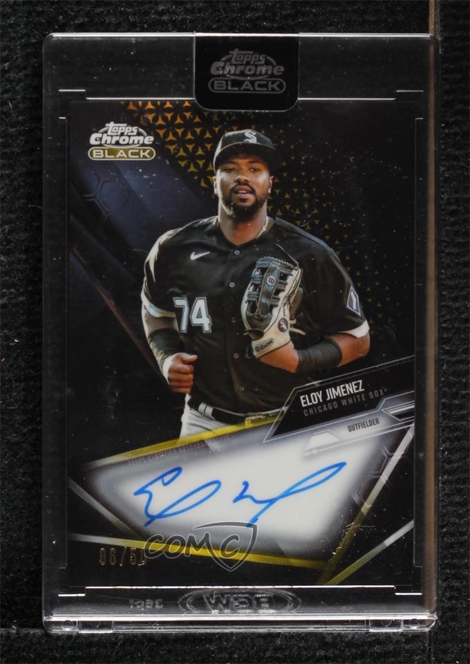 2021 Topps Chrome Black Gold Refractor 8/50 Eloy Jimenez #CBA-EJ Auto v9t