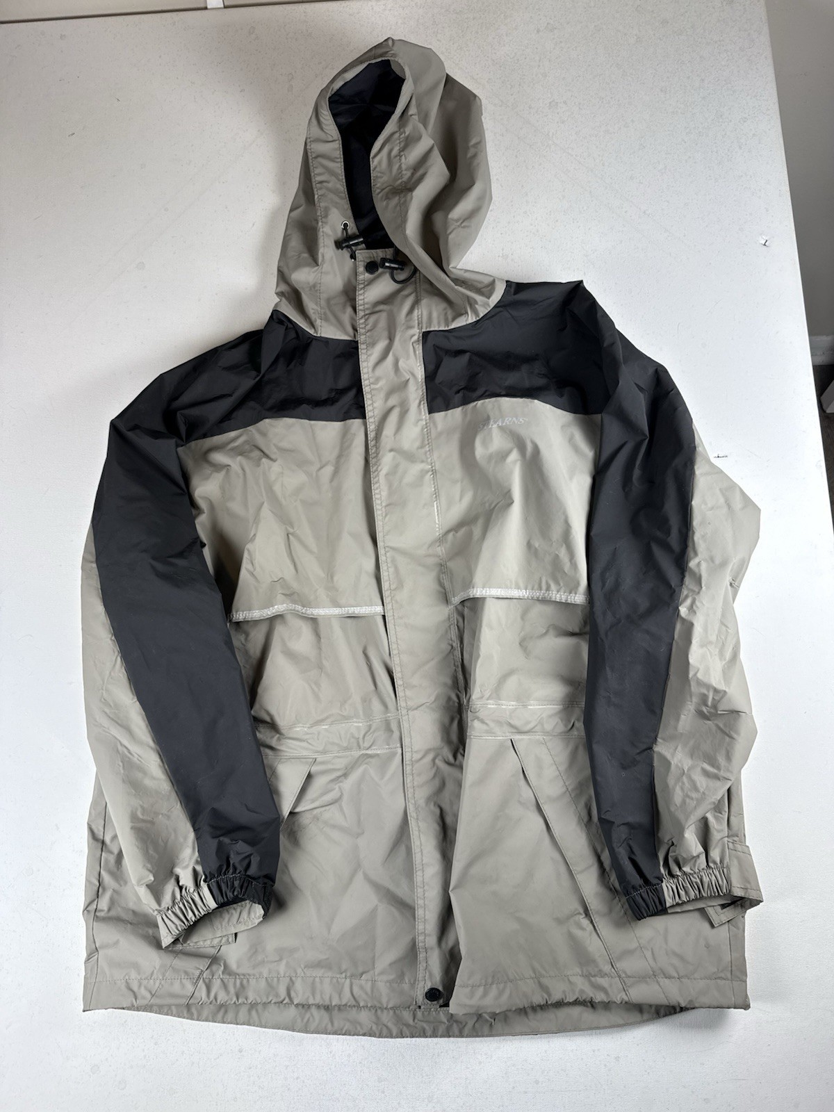 Stearns Raincoat Jacket Mens XL Hooded Waterproof Gray Full Zip Dry Wear-image
