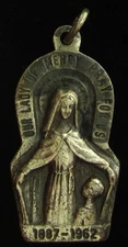 Vintage Mary Medal Religious Holy Catholic Jesus