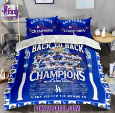 Dodgers World Series Champions 24-25 Thank You For The Memories Bedding Set