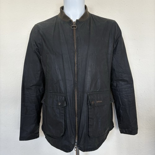 Barbour Camber Dry Wax Waterproof Black Jacket Men's Size Large Breathable