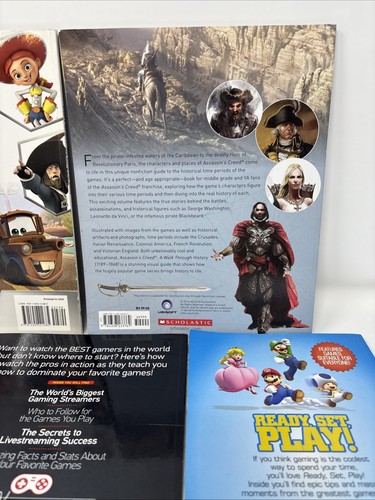 Lot of 5 Video Game Books Schoolastic Assasins Creed Streaming Disney Mario - Picture 10 of 12
